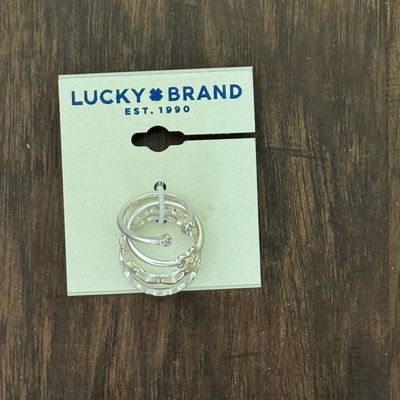 Lucky Brand Silver Star and Wave Ring set - Picture 4 of 14